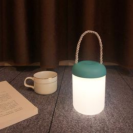 Lampen tinten draagbare led nachtlicht touch dimable outdoor lantaarn usb oplaadbaar slaapkamer bedlamp voor kinderen baby cadeau 230418