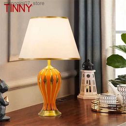Lampes abat-jour TINNY lampe de Table contemporaine en céramique luxueux salon chambre chevet bureau lumière hôtel ingénierie lumières décoratives L240311