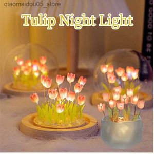 Lampen tinten tulpen nacht lichte meisje slaapkamer namen bedtafellampen handgemaakte vriendin moeder verjaardag cadeaus q240416