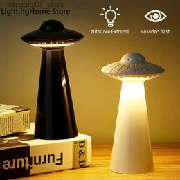 Lampes Shades UFO Design LED rechargeable par usb lampe de bureau réglable lecture sans scintillement lampe de table chambre veilleuse chevet salle d'étude décor L240311