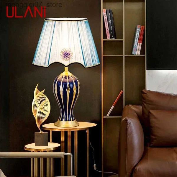 Lampes abat-jour ULANI lampe de Table contemporaine en céramique luxueux salon chambre chevet bureau lumière hôtel ingénierie lumières décoratives L240311