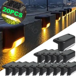 Lámparas Led blanco LED Paso solar lámpara de lámpara Luces de jardín al aire libre Decoración de luz de balcón impermeable para la cerca de la escalera del patio Luz