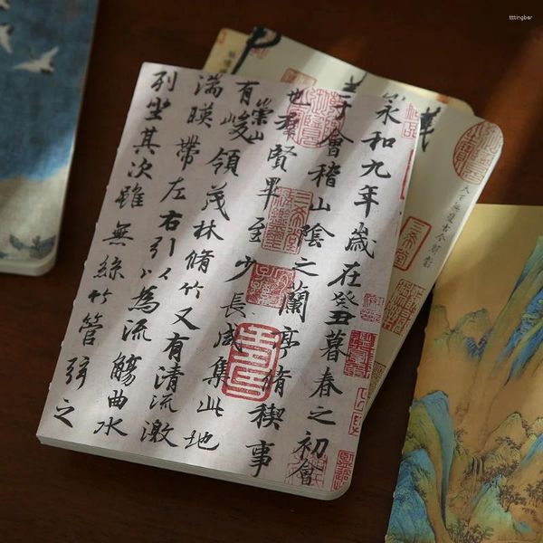 Lan Ting – carnet de Style National avec préface, haute apparence, livre estampé, Collection vierge, calligraphie de sceau