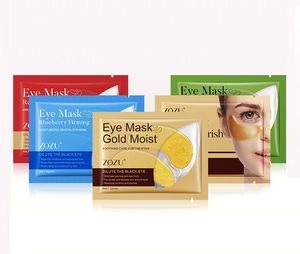 Masque pour les yeux en or 24 carats, patchs pour les yeux au collagène, Anti-cernes, poches, sac pour les yeux, soins hydratants pour la peau, masque pour les yeux à la grenade rouge et à la myrtille