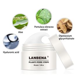 Lanbena Blackhead Remover Crème Papier Plant Poriën Strips Neus Acne reinigen Zwarte stippen Peel van moddermaskerbehandelingen Huidverzorging