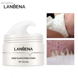 Lanbena Remover Blackhead Peel Off Black Dots Mask Skin Skin Product Nose Pore Strips Autocollants Acné Traitement Face Masques 652E