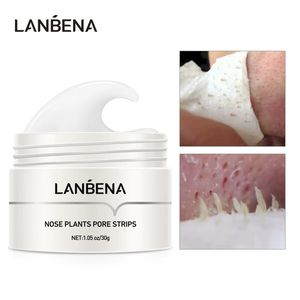 LANBENA cara removedor de espinillas Peel Off Black Dots máscara producto para el cuidado de la piel tiras de poros de la nariz pegatinas tratamiento del acné máscaras faciales