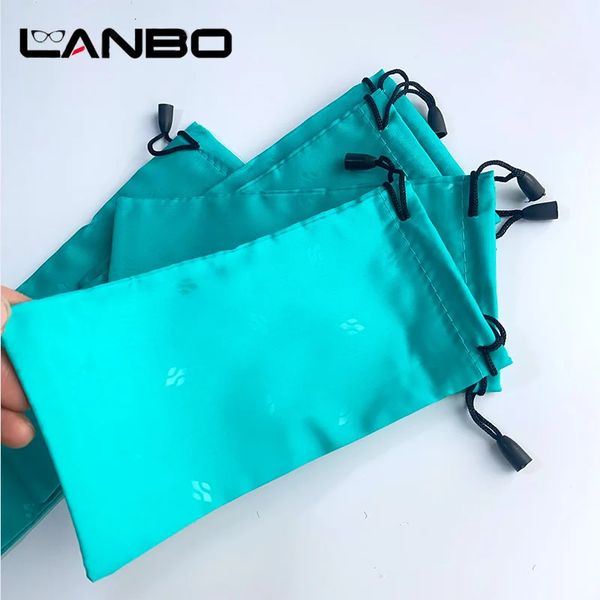 LANBO 100pcslot 189cm pochette accessoires lunettes lunettes couleur verte étui lunettes souples lunettes de soleil en gros grand S88 231229