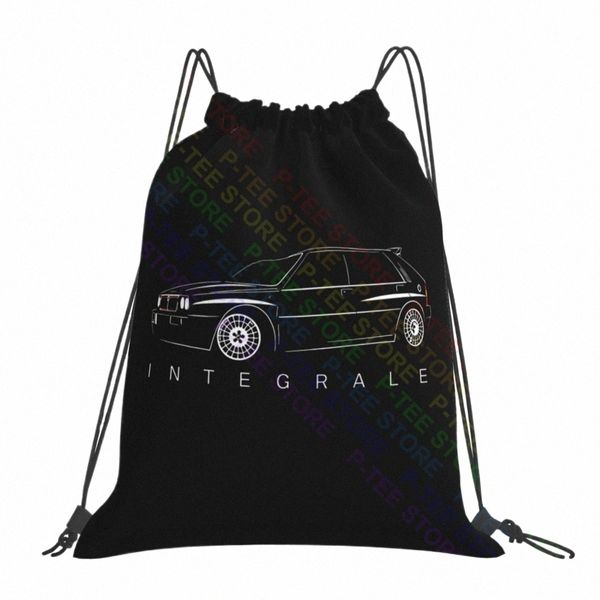 Lancia Delta Integrale Rally Turbo Bolsas con cordón Bolsa de gimnasio Vintage Nuevo estilo Persalised School Sport Bag f4ZX #