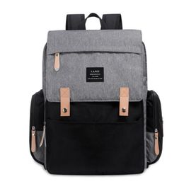 Mochila para pañales Land, bolsa de pañales para mamá, papá, cuidado del bebé, bolsa de pañales para niños y niñas, mochila de viaje impermeable, cambiador Pa240F