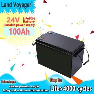 Land Voyager 24V 100Ah LiFePO4 Batterij Golf Auto voor Heftruck waterdichte batterij omvormer zonnestelsel boot motor