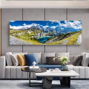 Landschap Lake Forest Stone Mountain Scenery Nature Canvas Painting Posters and Prints for Living Room Wall Home Decor No Frame
