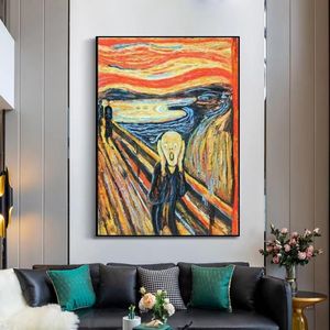 Landschap Oil Painting 100% met de hand geschilderd De Scream Abstract Wall Art Home Decor Pictures for Living Room A 690