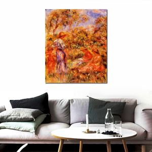 Pinturas de paisajes de Pierre Auguste Renoir Mujer Niño en paisaje Paisaje impresionista Obra de arte al óleo hecha a mano Decoración para el hogar