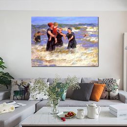 Landschapsportretten canvas kunst vrienden maken Edward Henry Potthast schilderij handgemaakte kunstwerken Home Decor