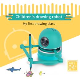 Robot Landzo Quincy Magic Q para estudiantes, herramienta de dibujo para aprender, juguetes educativos para niños y niñas, Toxin2043