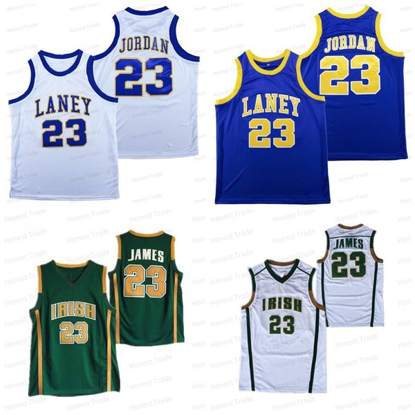 Laney Ncaa High School Basketball Jersey 23 St. Vincent Mary High School Irish Green Ed Camisetas para hombre de buena calidad