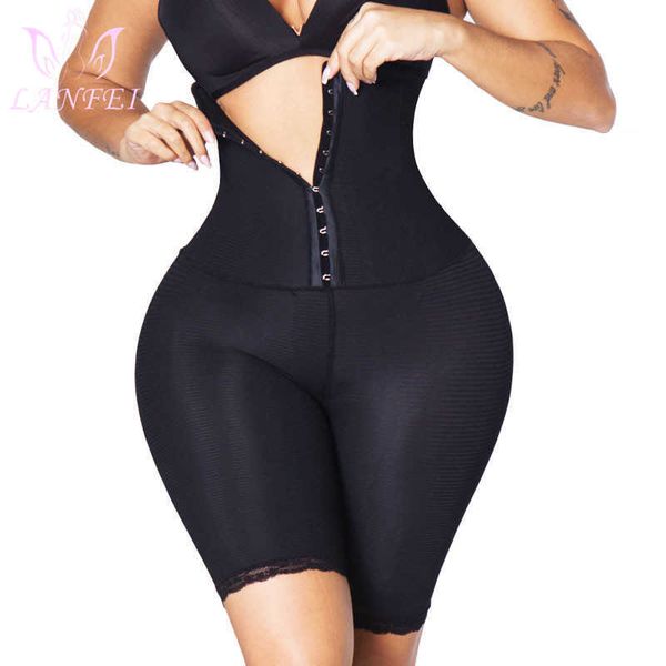 LANFEI taille haute formateur corps shaper culottes femmes faja ventre contrôle sous-vêtements sans couture shapewear bout à bout minceur slips 210708