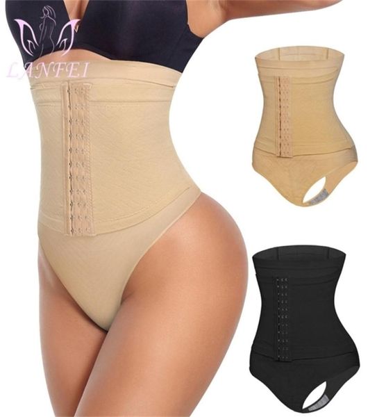 LANFEI femmes taille haute string culotte Shaper ventre contrôle culotte minceur corps Shapers bout à bout sous-vêtements gaine ventre slips 24059043