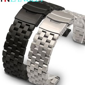 LANGLEY Watch Band Premium Solid Stainless Steel Watch Bracelet Straps Wristband 18mm 20mm 22mm 24mm 26mm 220819