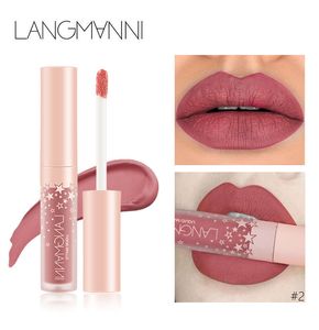 Langmanni 12 Matte Non-Stick Cup Lipstick Gloss Matte Langdurige Fluwelen Vloeistof Lip Gloss Lipstick Makeup Maquillaje TSLM2