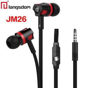 LANGSDOM JM26 Wired Earphones In-ear Stereo Gaming Headsets earphone with mic In-line Contol earphone for Phones Mobile Phone Android