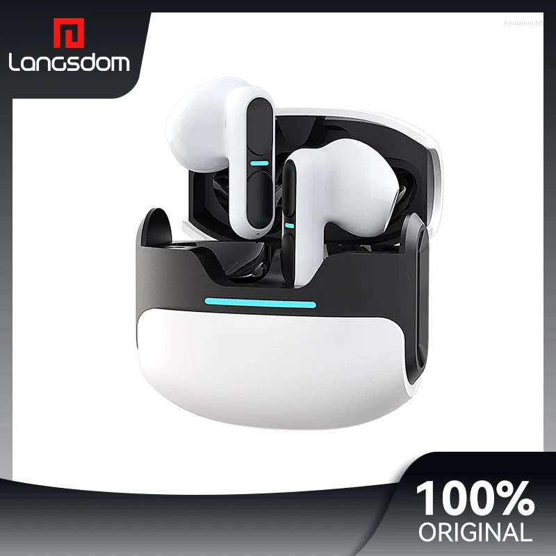 Langsdom Theta Wireless Earbuds BT 5.3 Fones de ouvido de modo duplo para jogos ou música