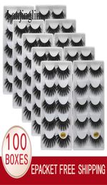 Lanjinglin entier 1020304050100 Boîtes Faux de vison Fils de vison 5 paires Natural Long Faux Cils 3d Livre Lash Soft Faux CILS2744482