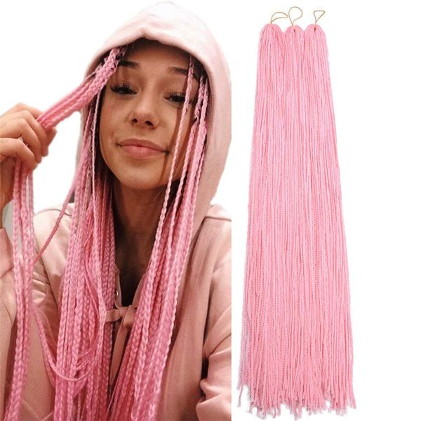 28 pouces zizi Micro Tresses Extensions de Cheveux Long Petite Boîte Crochet Synthétique ZiZi Tresse Cheveux pour Femmes LS09
