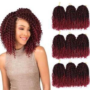 8 pouces court Passion Twist cheveux Marlybob Crochet cheveux crépus bouclés cheveux au Crochet pour les femmes noires LS05