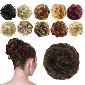 Messy Bun Haar Stuk Warrige Opgestoken Broodjes Uitbreiding 3 stks/partij Elastische Band Stukken Krullend Scrunchies Voor Vrouwen LS14