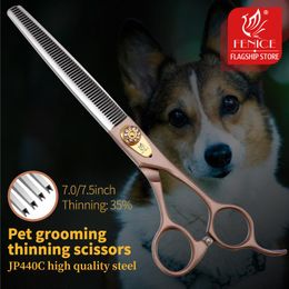 Lantaarns Fenice Professional 7/7,5 inch Pet Dog verzorging schaar dunner wordende schaar Tijeras Tesoura dunner worden 35%