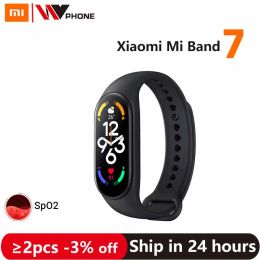 Lanterns Xiaomi Mi Band 7 Bracelet intelligent 6 Color Amoled 1,62 "Screen 24h Oxygène sanguin Fiess Traker à 5h