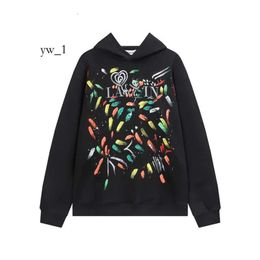 Lanvin Hoodie Designer Lavins Fashion Lanvins Sweater Hoodie Heren en Dames Lavins Gedrukte Pullover Los Casual Katoen Lavina Schoen Kapmantel Jassen 2545