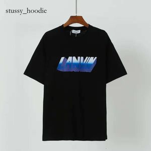 Lanvin T-shirt Men's Plus Tees Shirt Broidered Designer Polar Lanvins T-shirt Style Ush with Street Pure Cottonlanvins Womens Tshirts 9294