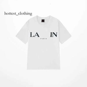 Lanvine Shirt Brand Men's T-shirts Designer Luxury Classic Classic T-shirt LETTRE IMPRIMÉ SHIRT HAUT STREE