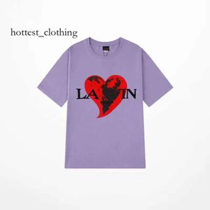 Lanvine Shirt Brand Men's T-shirts Designer Luxury Classic Classic T-shirt LETTRE CHIRT IMPRIME