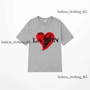 Lanvine Shoe T-shirt Designer Classic Chest LETTER MOMMES IMPRIMÉS ET FEMANS TOP SUMBRE HAUTS HAUT STREET COTTON 933 LANVIS SHOOT