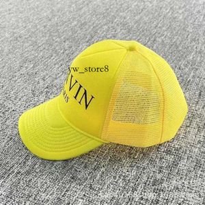 Lanvins Ball Caps Trucker Hat American Truck Cap Letter Screen Print Cap Brepwable Respire Curved Lanvins Baseball Cap Unisexe White Fashion Brand Galerie Dept Hat 6987