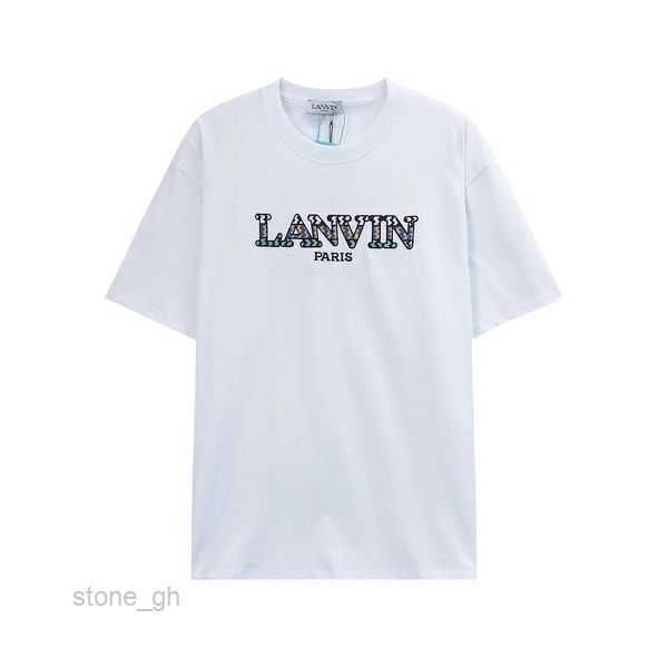 Lanvins T-shirts pour hommes Lanvin v Ove Fpg Galler et T-shirt tendance de rue pour couples de femmes Designer 15 XUUR