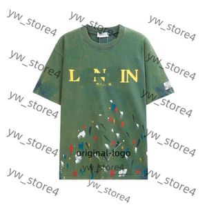 Lanvis Shirt Brand Men's T-shirts Designer Luxury Classic Classic T-shirt CHORD LETTRE IMPRIMÉ SHIRT LANVIS HIGH THIRT