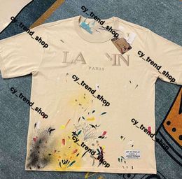 Lanvis Shirt LavinsSS Tshirt Men Lanven Shirt Hiphop Graphic Imprimé Gothic Gothic Smart Casual Harajuku Streetwear Y2K Tops Goth Men Lavines Short Lavens Shirt 7l