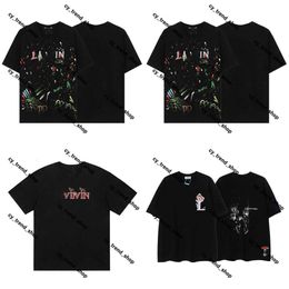 Lanvis Shirt Lavins Tshirt Men Lanven Shirt Hiphop Graphic Imprimé Gothic Gothic Smart Casual Harajuku Streetwear Y2K Tops Goth Men Lavines Short Lavens Shirt 88