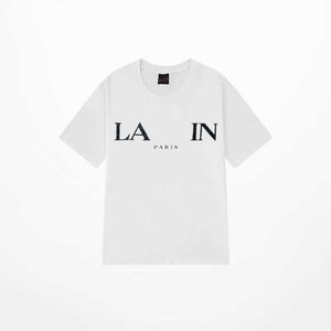 Lanvis Tshirt Brand Mens T-shirts Designer Luxury Classic Lanvis Shirt Coffre Lettre imprimé Shirt High Street Lanvinn TSHIRT