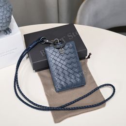 Lanyards voor naam tags modewerk vergunning beschermende cover hoogwaardige designer tas schapenvacht geweven minimalistische stijl 2023 nieuw zwart blauw grijs