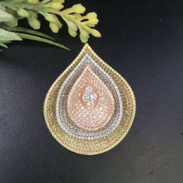 Lanyika mode-sieraden artistieke perzik hart broche hanger Dual gebruik voor bruiloft Party Micro Pave Populair geschenk