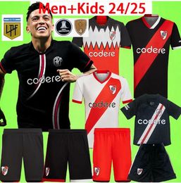 Lanzini 23 24 River Plate Home Soccer Jerseys 3rd Camiseta Perez Palavecino de la Cruz 2023 2024 Derde weg voetbalhirt Men Kids Kit M.Suarez J.Alvarez Borja