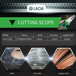 LAOA CR-NI Draad Cutter Cable Snijdtang Chrome-Nickel Cutter Diagonal Tang elektricien gereedschap