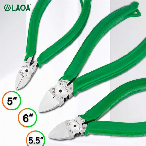 LAOA CR-V Alicates de plástico Pinzas Joyería Cable eléctrico Cortadores de cable Corte Cortes laterales Herramienta electricista 211110