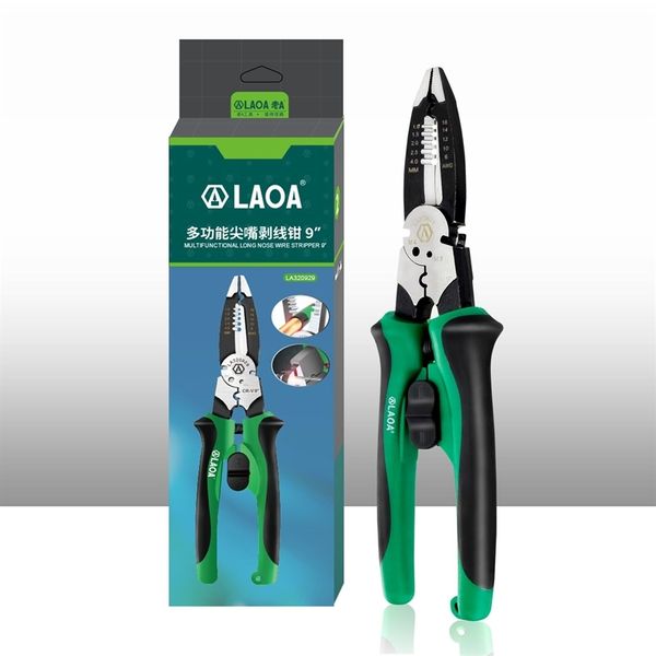 LAOA Wire Stripper Alicates Cortadores de cables Pelacables 1-4 mm Cables M3 M4 Herramienta de corte de uñas Prensa Electricista Herramientas manuales 211110